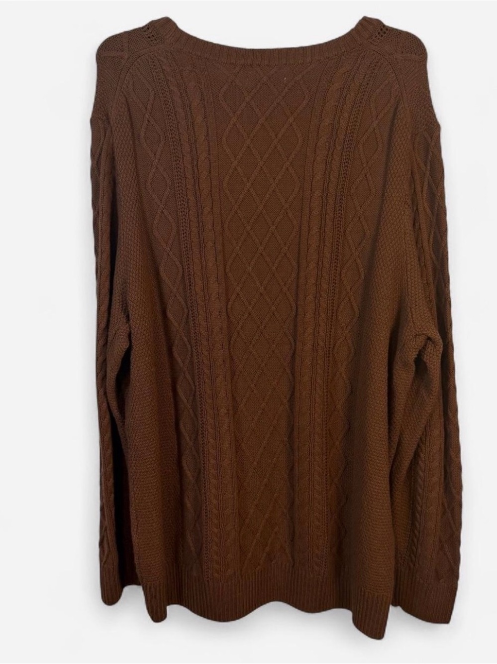 NWT - Sonoma Cable Knit Men's Sweater - Brown - Picture 2 of 7